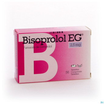 Bisoprolol eg comp 56 x 2,5 mg