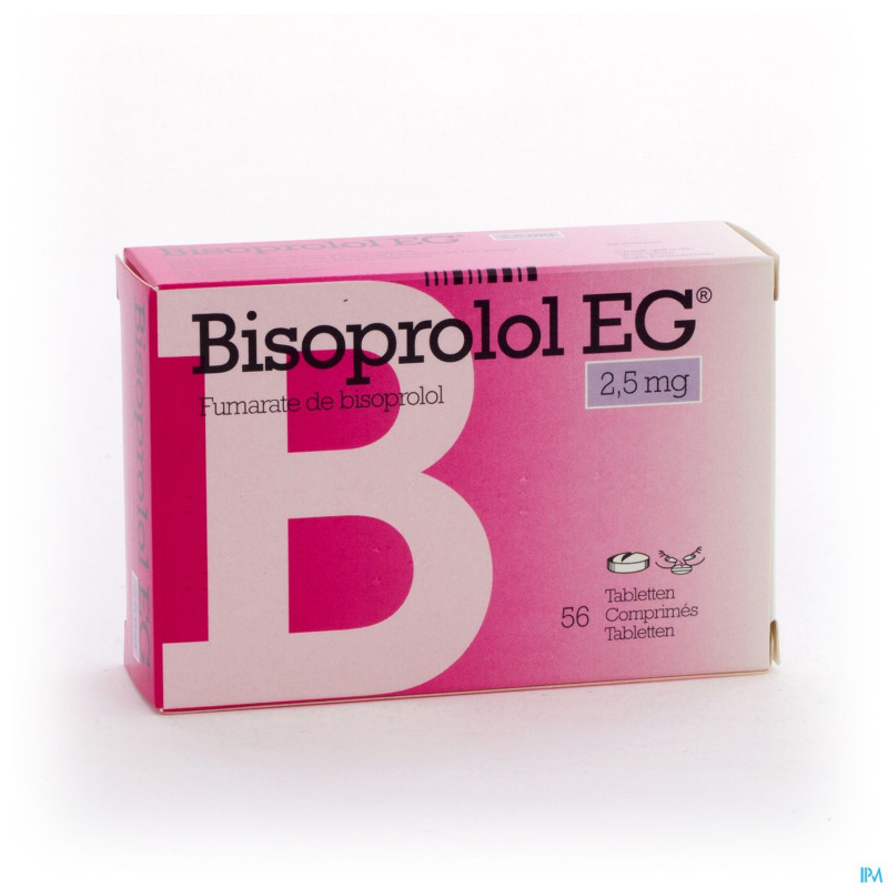Bisoprolol eg comp 56 x 2,5 mg