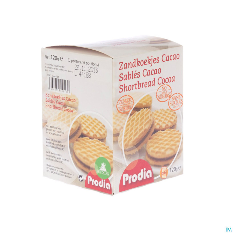 Prodia sables fourres chocolat    120g (6) 5613