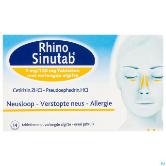 Rhinosinutab 120 mg/5 mg liberation prolonge 14