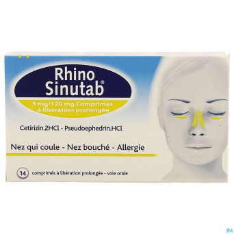 Rhinosinutab 120 mg/5 mg liberation prolonge 14