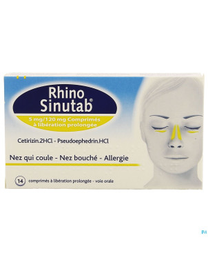 Rhinosinutab 120 mg/5 mg liberation prolonge 14