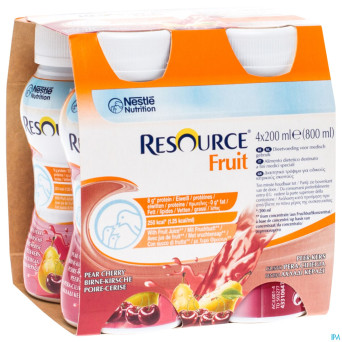 Resource fruit poire-cerise    4x200ml 12104025