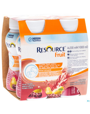 Resource fruit poire-cerise    4x200ml 12104025