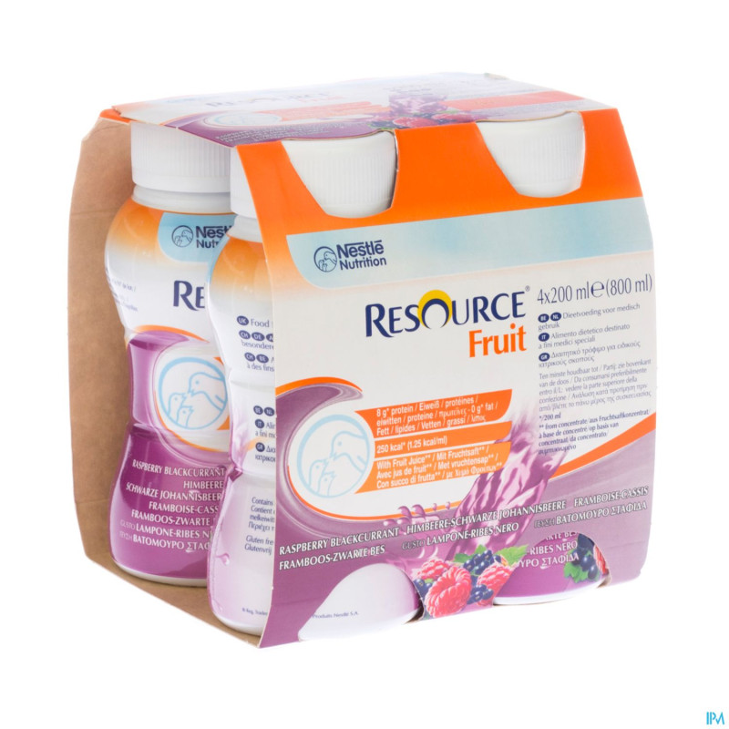 Resource fruit framboise-cassis   4x200ml 12104102