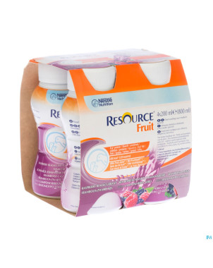 Resource fruit framboise-cassis   4x200ml 12104102