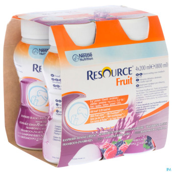 Resource fruit framboise-cassis   4x200ml 12104102
