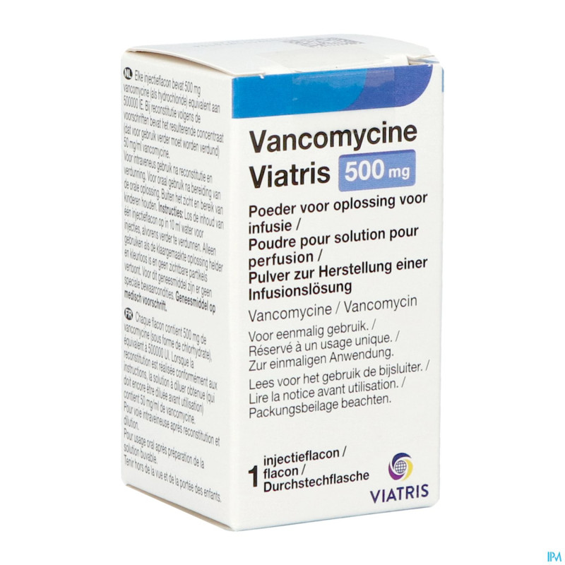 Vancomycine viatris pulv sol inj  500mg