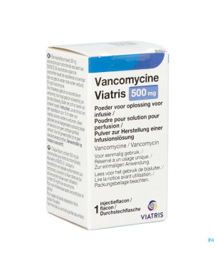 Vancomycine viatris pulv sol inj  500mg