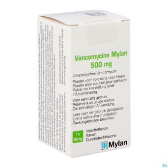 Vancomycine viatris pulv sol inj  500mg