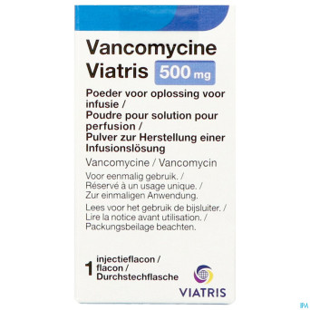 Vancomycine viatris pulv sol inj  500mg