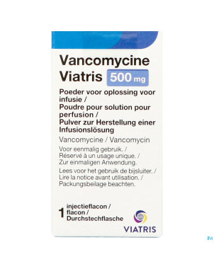 Vancomycine viatris pulv sol inj  500mg