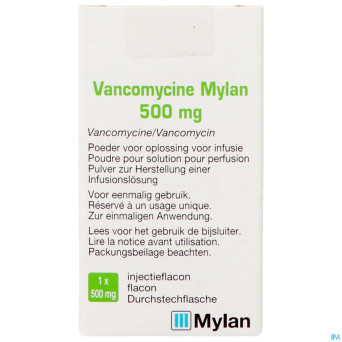 Vancomycine viatris pulv sol inj  500mg