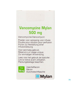 Vancomycine viatris pulv sol inj  500mg