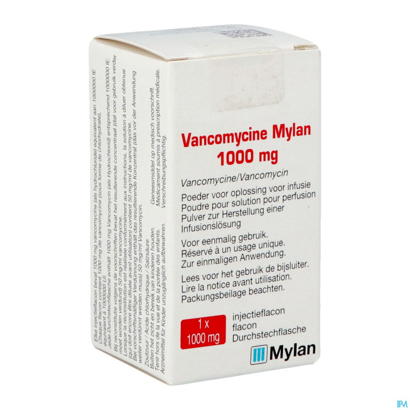Vancomycine viatris pulv sol inj 1000mg