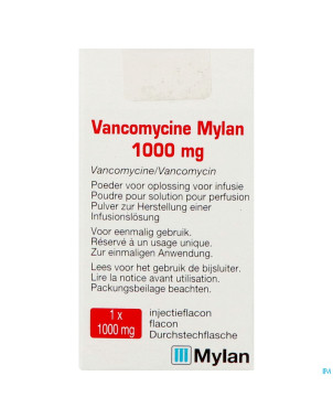 Vancomycine viatris pulv sol inj 1000mg
