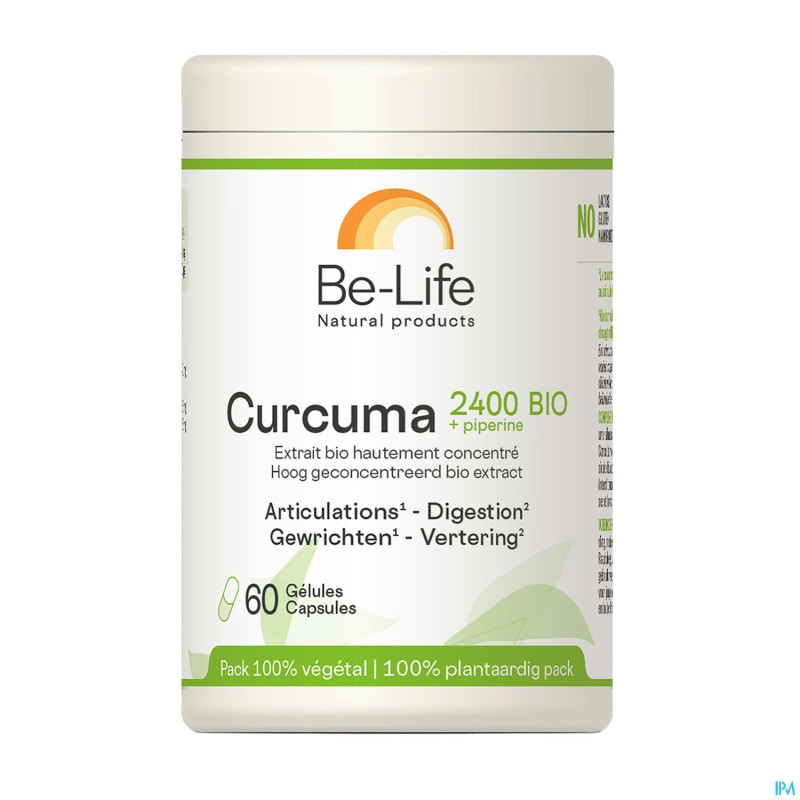 Curcuma 2400 + piperine bio be life    gel  60