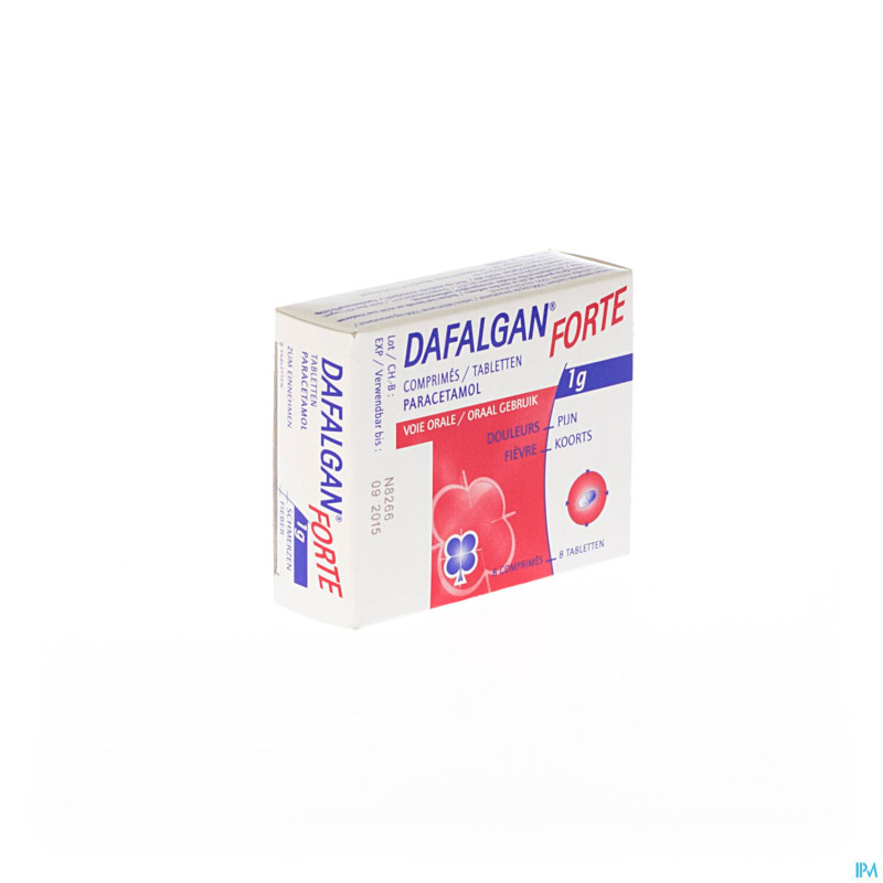 Dafalgan forte sec 1g tabl  8