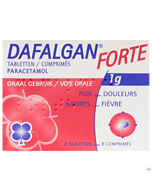 Dafalgan forte sec 1g tabl  8