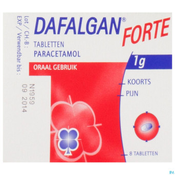 Dafalgan forte sec 1g tabl  8