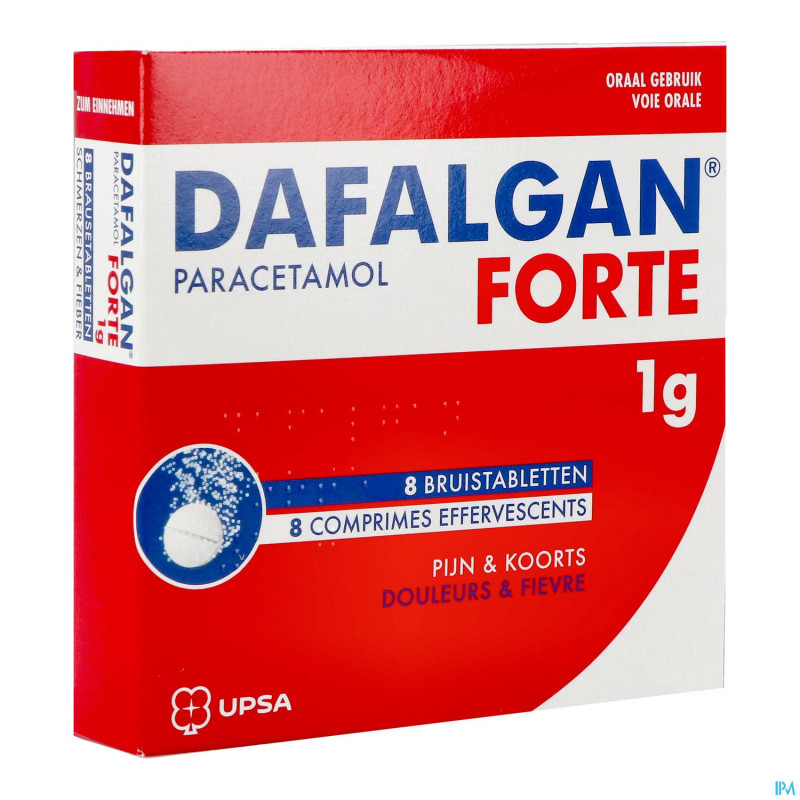 Dafalgan forte 1g agrume comp efferv. 8