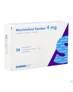 Montelukast sandoz comp a croquer 28 x 4 mg