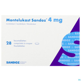 Montelukast sandoz comp a croquer 28 x 4 mg