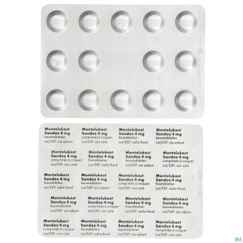 Montelukast sandoz comp a croquer 28 x 4 mg