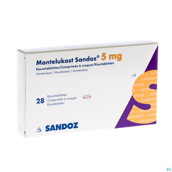 Montelukast sandoz comp a croquer 28 x 5 mg