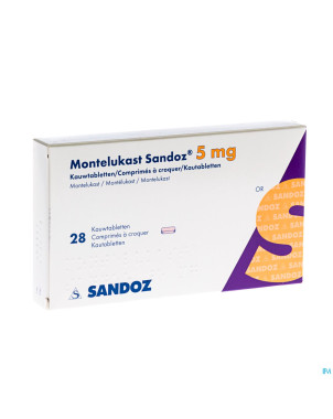 Montelukast sandoz comp a croquer 28 x 5 mg