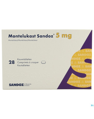 Montelukast sandoz comp a croquer 28 x 5 mg