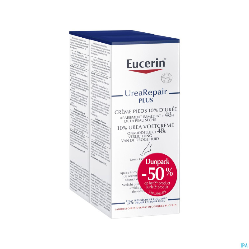 Eucerin creme pieds reparatrice 10% uree 2x100ml