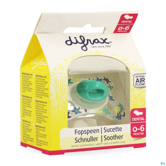 Difrax sucette silicone mini-dental boy   0-6m 799