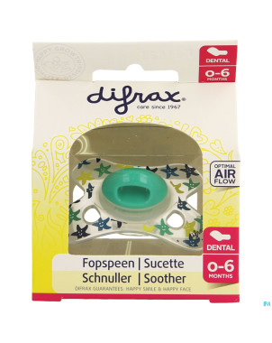Difrax sucette silicone mini-dental boy   0-6m 799