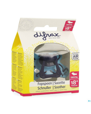 Difrax sucette sil dental xtra forte boy 18m+ 342