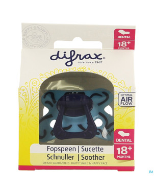 Difrax sucette sil dental xtra forte boy 18m+ 342