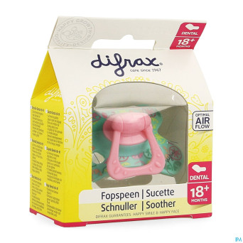 Difrax sucette sil dental xtra forte girl 18m+ 342
