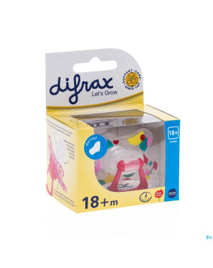 Difrax sucette sil dental xtra forte girl 18m+ 342