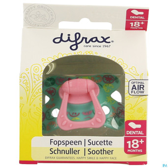 Difrax sucette sil dental xtra forte girl 18m+ 342