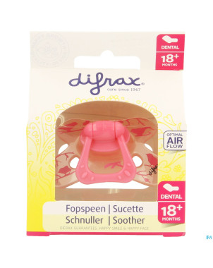 Difrax sucette sil dental xtra forte girl 18m+ 342