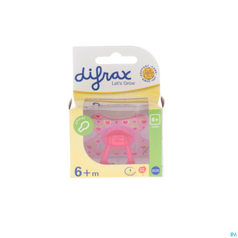 Difrax sucette combi sil grand+anneau girl +6m 127