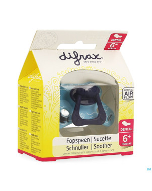 Difrax sucette silicone dental+anneau boy 6m+ 800