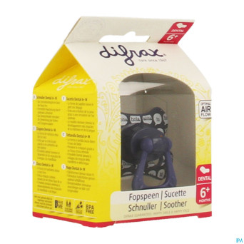 Difrax sucette silicone dental+anneau boy 6m+ 800
