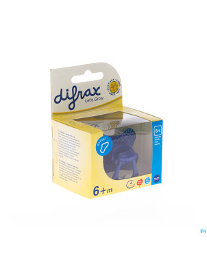 Difrax sucette silicone dental+anneau boy 6m+ 800