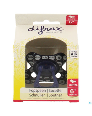 Difrax sucette silicone dental+anneau boy 6m+ 800