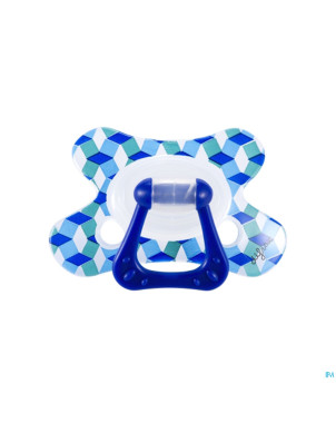 Difrax sucette silicone dental+anneau boy 6m+ 800