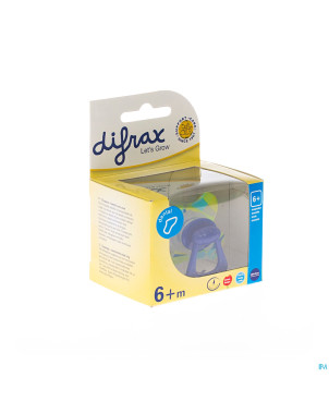 Difrax sucette silicone dental+anneau girl 6m+ 800