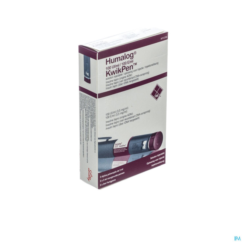 Humalog kwikpen 100u/ml 5x3ml