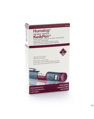 Humalog kwikpen 100u/ml 5x3ml