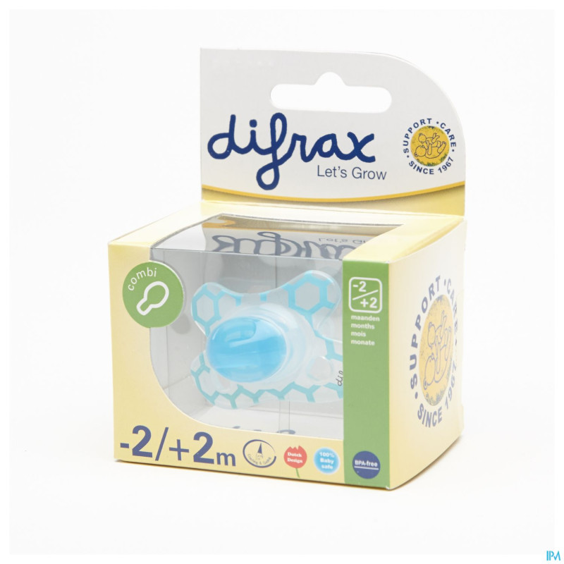 Difrax sucette newborn combi sil boy    -2/2m 113